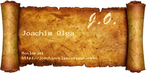 Joachim Olga névjegykártya